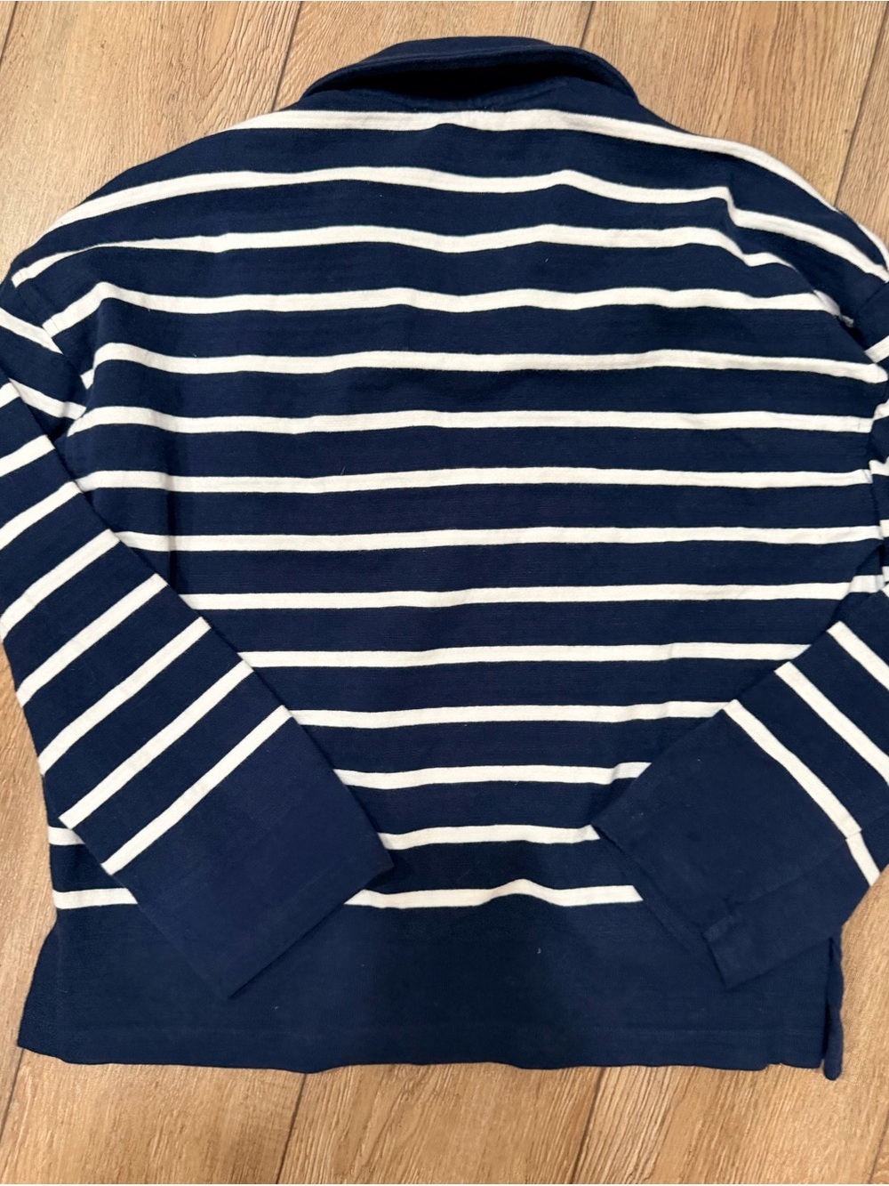 Madewell Navy and White Striped Knit Top 0396 - Picture 5 of 6
